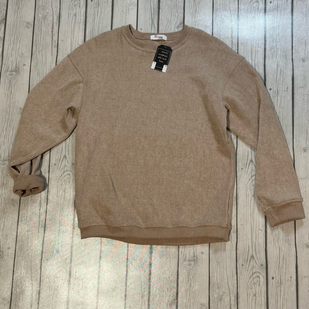 Women’s  Tan Ribbed Top